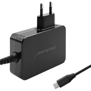Мережевий зарядний пристрій Qoltec GaN Power Pro Charger USB-C 90W 5-20V 3-4.5A Black