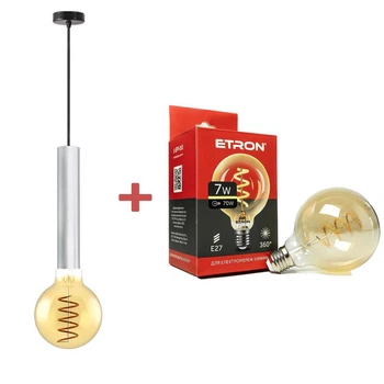 Светильник подвесной Vesta light TUBE (59141) белый с светодиодной филаментной лампой (7W) в комплекте