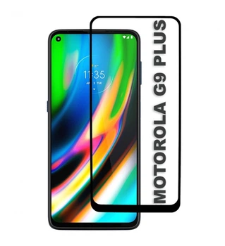 Защитное стекло Motorola Moto G9 Plus, XT2087 с черной рамкой