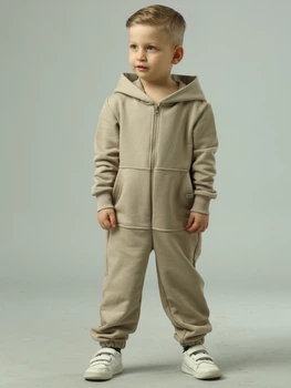 Детский комбинезон для мальчика Babydream trkombsmall4 80 см Темно-бежевый (ROZ6501044335)