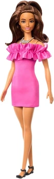Лялька Барбі Модниця в рожевій мінісукні з каштановим волоссям Barbie Fashionistas 65th Anniversary Pink Dress 217 (HRH15)