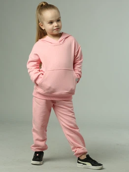 Дитячий спортивний костюм (худі + штани) для дівчинки Babydream trkmedium6 104 см Рожевий (ROZ6501044315)