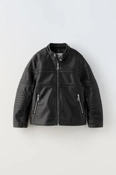Куртка з еко-шкіри ZARA пх9886 чорна 130