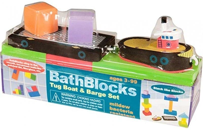 Набір плаваючих блоків для ванни Just Think Toys Floating Tug Boat and Barge 16 деталей (0684979220920)