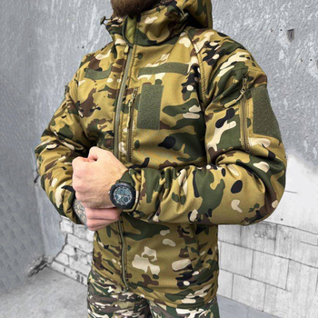 Чоловіча куртка з підкладкою OMNI-HEAT з утеплювачем силікон 150 / Бушлат Oxford мультикам розмір L