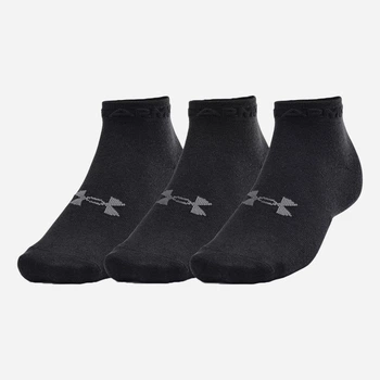 Набор мужских носков коротких Under Armour UA Essential Low Cut 1382958-001 M 3шт Черный (196885591976)