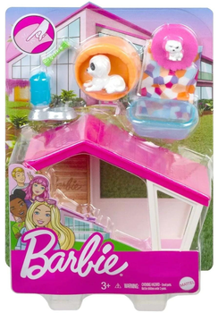 Domek dla zwierzaka lalki Mattel Barbie Mini Piesek 8 szt (0887961903973)