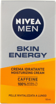 Крем для обличчя Nivea Men Skin Energy зволожувальний з кофеїном 50 мл (4005808380886)