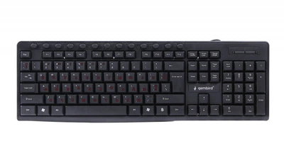 Клавиатура мультимедийная Gembird KB-UM-107-UA, украинская раскладка, USB, черный цвет