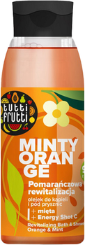 Олія для ванни та душу Farmona Tutti Frutti відновлювальна апельсин і м'ята + енергетичний шот C 400 мл (5900117976357)