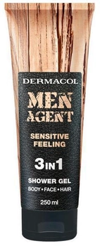 Żel pod prysznic Dermacol Men Agent 3 in 1 sensitive feeling 250 ml (8590031105963)