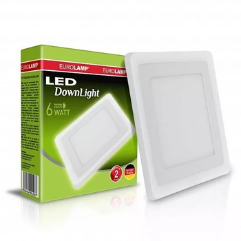 Вбудований LED світильник 6W 420lm 4000K 105mm IP20 Білий [4260484993007] LED-DLS-6/4 EUROLAMP