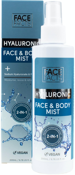 Міст для обличчя і тіла Face Facts Hyaluronic Face y Body Mist 200 мл (5031413929300)