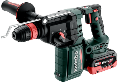 Акумуляторний безщітковий перфоратор Metabo KH 18 LTX BL 28 Q Set ISA 18 В 2x5.5 А-год LiHD + зарядний пристрій ASC 145 metaBOX 165 L + змінний патрон Metabo-Quick (601715660)