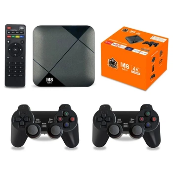 Игровая приставка консоль RIAS M8 mini 8+64Gb 4K Ultra HD с беспроводными джойстиками (3_04098)