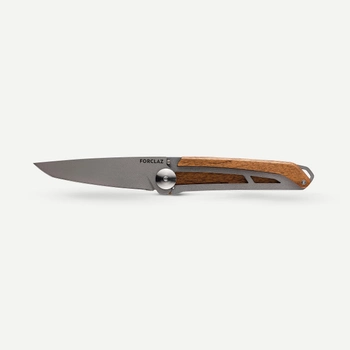 Складной Туристический Нож Forclaz MT500 с Деревянной Ручкой