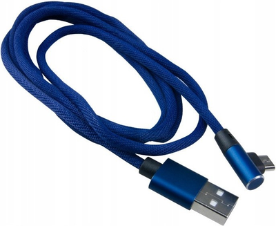 Кабель DPM USB-A - USB-C кутовий 1 м синій (5906881212677)