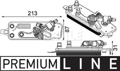 Радіатор масляний BMW 3,0-6,0 08-16, MAHLE/KNECHT (CLC90000P)