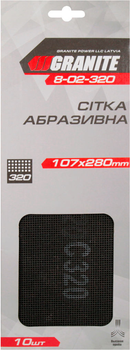 Наждачна сітка (Granite) смуга Р_0320 (107мм*280мм) уп. 10 шт. 8-02-320