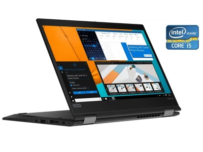 Ультрабук-трансформер Б-класс Lenovo ThinkPad X390 Yoga / 13.3" (1920x1080) IPS Touch / Intel Core i5-8365U (4 (8) ядра по 1.6 - 4.1 GHz) / 8 GB DDR4 / 512 GB SSD / Intel UHD Graphics / WebCam / Win 10 Pro б/у