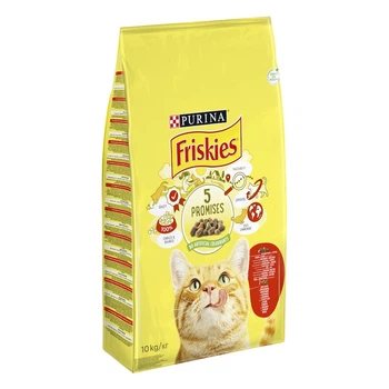 Сухий корм Purina Friskies для котів з яловичиною, куркою, овочами 10 кг (5997204569004)