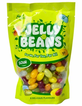 Жувальні цукерки боби Sweet Corner Jelly Beans Sour кислі желейні 8 смаків 200 г