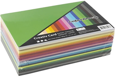 Zestaw kolorowych kartonów Colortime Creative Card A5 20 kolorów 300 szt (5707167862933)