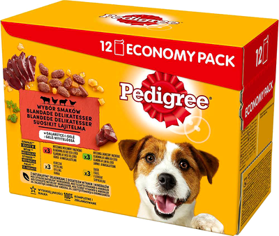 Вологий корм для собак Pedigree Adult Mini 12 x 100 г (5900951249341)