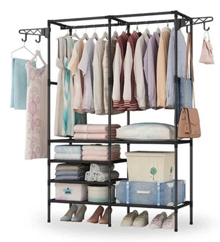 Вешалка стойка для одежды 160x112x46см Simple Coat Rack Double Row (51901CS534)