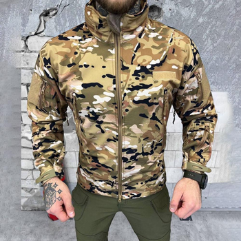 Мужская Демисезонная Куртка на легком флисе SOFT SHELL мультикам размер XL