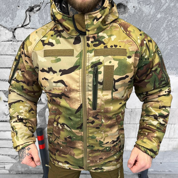 Чоловіча зимова куртка з підкладкою OMNI-HEAT / Бушлат "MTK" таслан мультикам розмір L