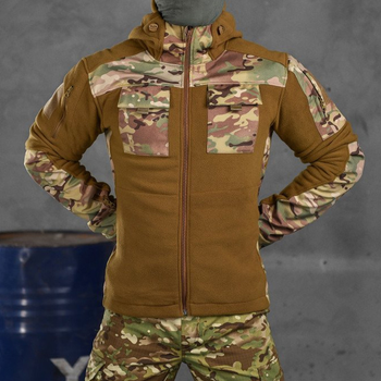 Мужская Флисовая Куртка "Battle combo" с вставками SoftShell койот размер L