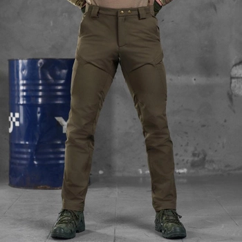 Мужские брюки Patriot stretch cotton с высоким поясом олива размер L