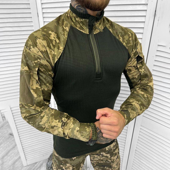 Мужской Флисовый Убакс с вафельной текстурой / Утепленная рубашка пиксель размер L