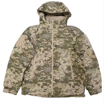 Чоловіча зимова куртка з утеплювачем еко-пух / Вологозахищений бушлат Level 7 з мембранною піксель розмір M