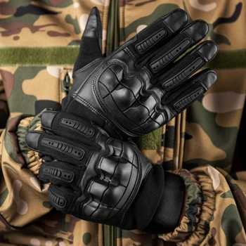 Сенсорные Перчатки с защитными накладками "Ultra Protect" черные размер XL