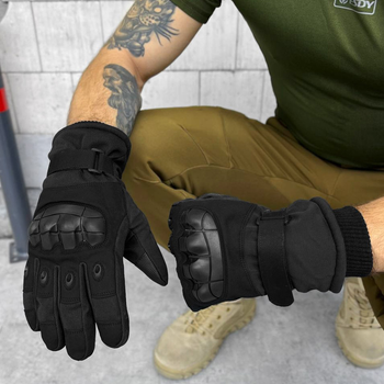 Зимові рукавиці "Magnum" з посиленою долонею та захисними вставками чорні розмір L
