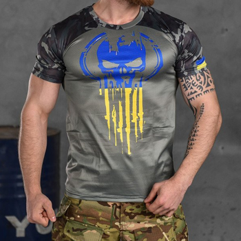 Потовідвідна чоловіча футболка з принтом "Punisher" Coolmax мультикам розмір L