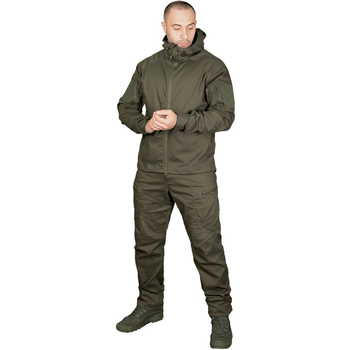 Чоловічий міцний Костюм Куртка з капюшоном + Штани олива / Польова форма CamoTec Stalker Canvas 3.0 розмір 2XL