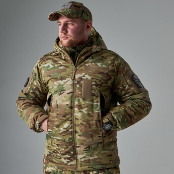 Мужская зимняя куртка Rip-stop с подкладкой Omni-Heat до -15°C мультикам размер S