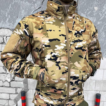 Мужская Демисезонная Куртка на легком флисе SOFT SHELL мультикам размер S
