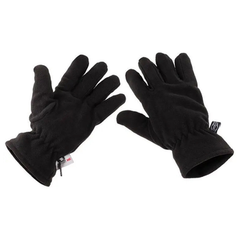 Зимові флісові рукавиці з підкладкою Thinsulate чорні розмір 2XL