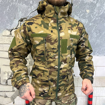 Мужская зимняя куртка на двойном флисе / Бушлат "event" Softshell мультикам размер XL