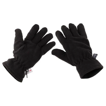 Зимові флісові рукавиці з підкладкою Thinsulate чорні розмір M