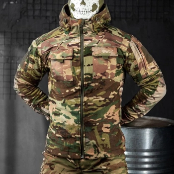 Мужская флисовая Куртка "Battle" с вставками Softshell мультикам размер 3XL
