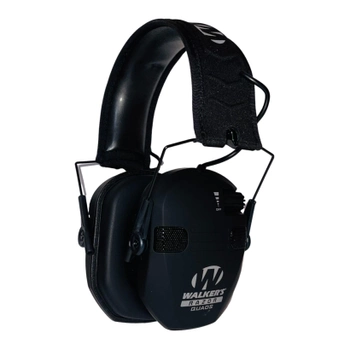 Активні тактичні навушники Walker's Razor Slim Quad з чотирма мікрофонами чорні