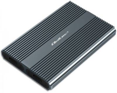 Зовнішня кишеня Qoltec M.2 SSD NVMe USB Type-C DUAL Grey