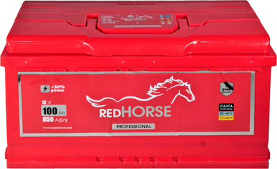 АКБ 100-А/год (Red Horse) Professional (R+) 850A (353х175х190мм.)