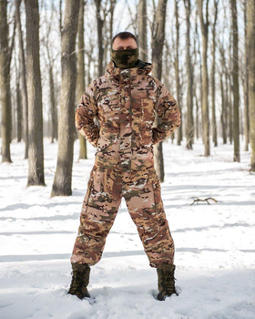 Тактичний теплий зимовий військовий костюм Lader ( Куртка + Штани ), Камуфляж: Мультикам, Розмір: M