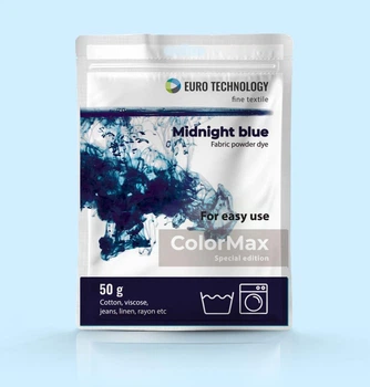 Темно-синяя краска-краситель для ткани, ColorMax «Midnight blue», 50 г